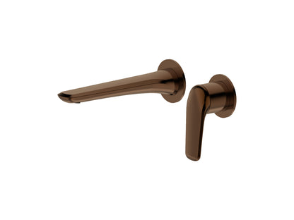 Sequoia Wall Basin/Bath Mixer Brushed Copper Separate Plates