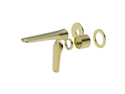 Sequoia Wall Basin/Bath Mixer Brushed Gold Separate Plates