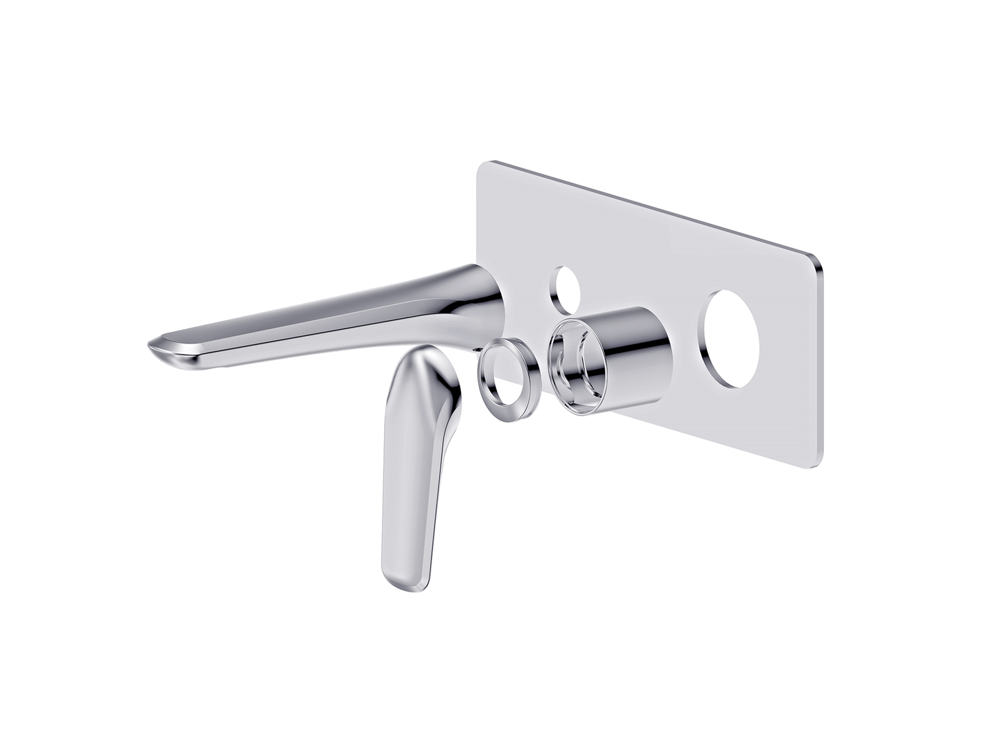 Sequoia Wall Basin/Bath Mixer Chrome Square Plate