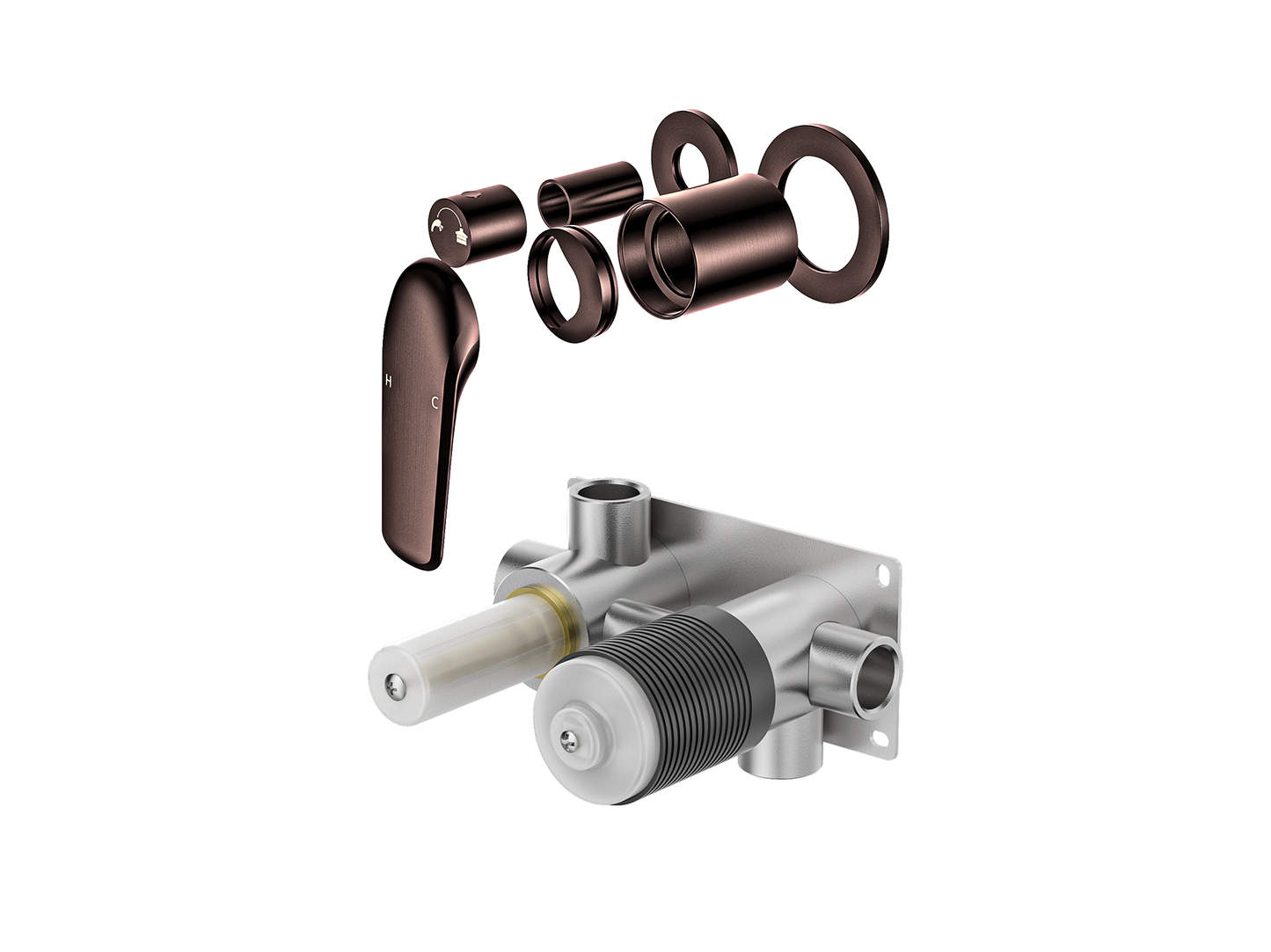 Sequoia Wall Diverter Shower / Bath Mixer - Horizontal