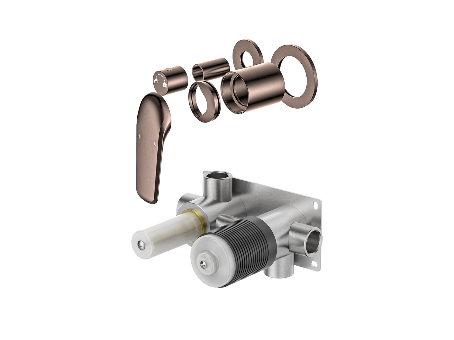 Sequoia Wall Diverter Shower / Bath Mixer - Horizontal