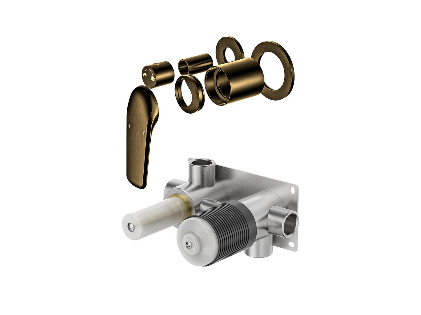 Sequoia Wall Diverter Shower / Bath Mixer - Horizontal