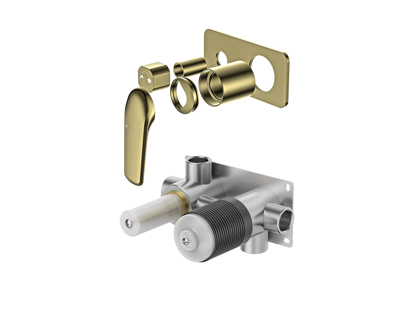 Sequoia Wall Diverter Shower / Bath Mixer - Horizontal