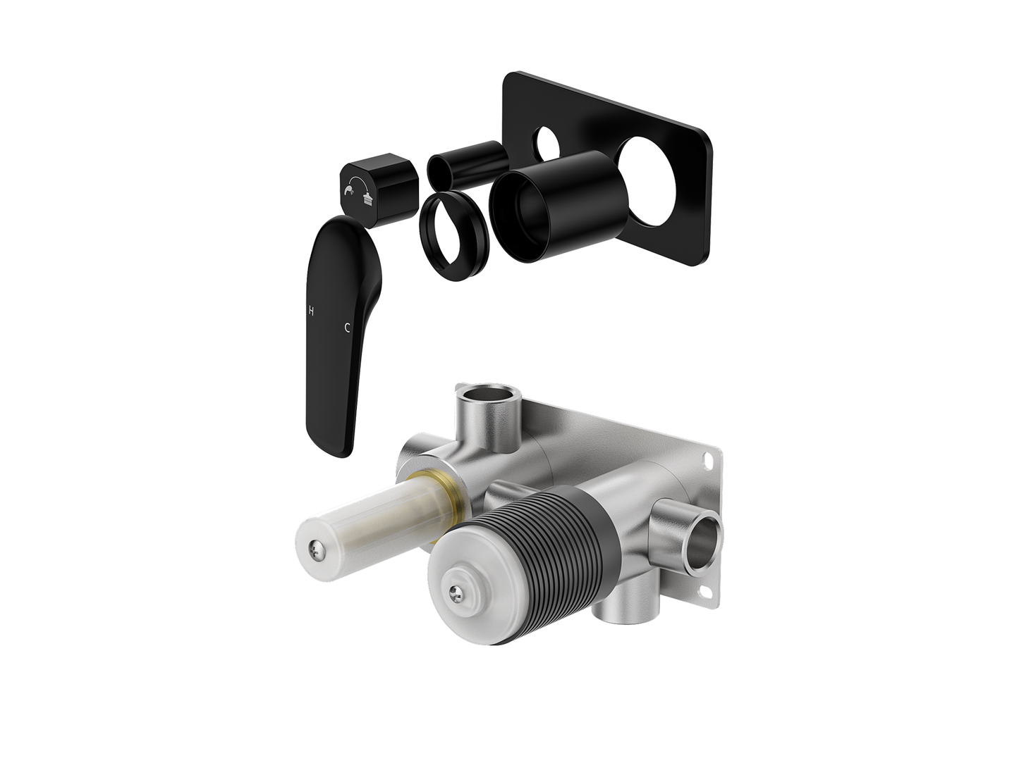 Sequoia Wall Diverter Shower / Bath Mixer - Horizontal