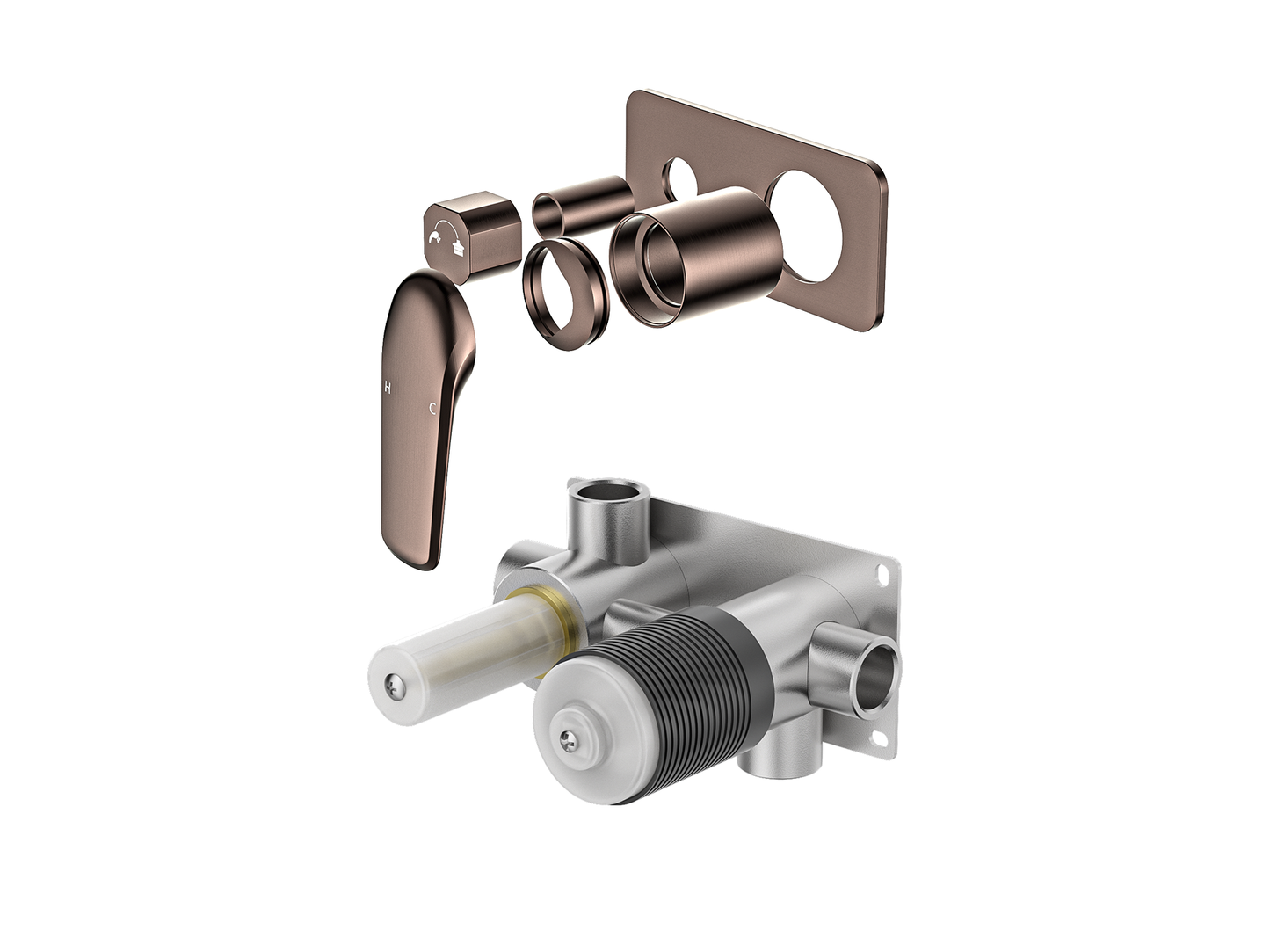 Sequoia Wall Diverter Shower / Bath Mixer - Horizontal