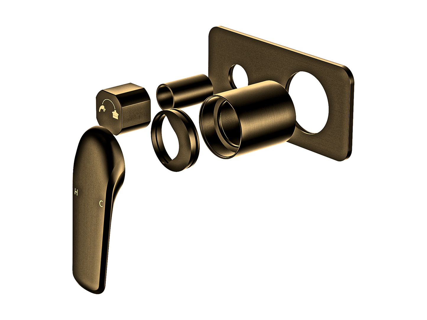 Sequoia Wall Diverter Shower / Bath Mixer - Horizontal