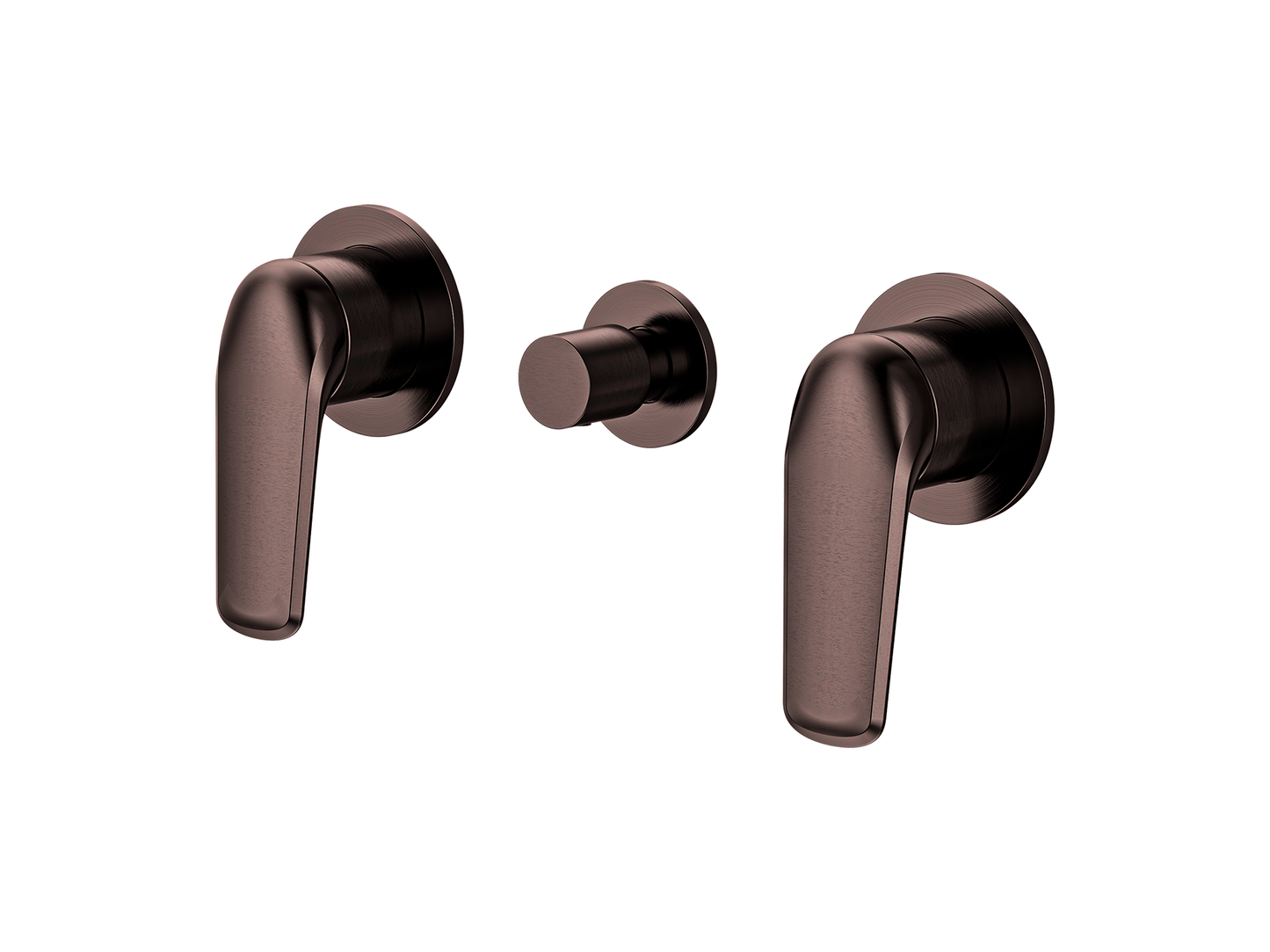 Sequoia Twin Shower / Bath Mixer with Centre Diverter Round Plates