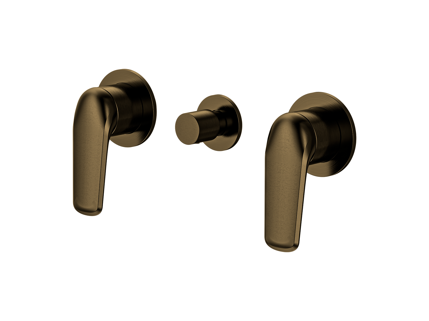 Sequoia Twin Shower / Bath Mixer with Centre Diverter Round Plates