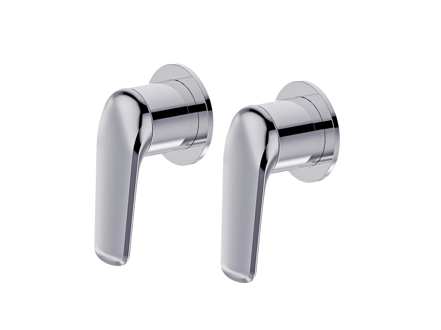 Sequoia Twin Shower/Bath Mixer Separate Round Plates Chrome