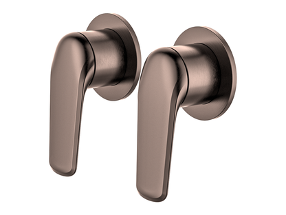 Sequoia Twin Shower/Bath Mixer Separate Round Plates