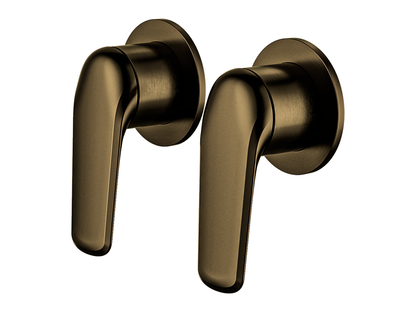 Sequoia Twin Shower/Bath Mixer Separate Round Plates