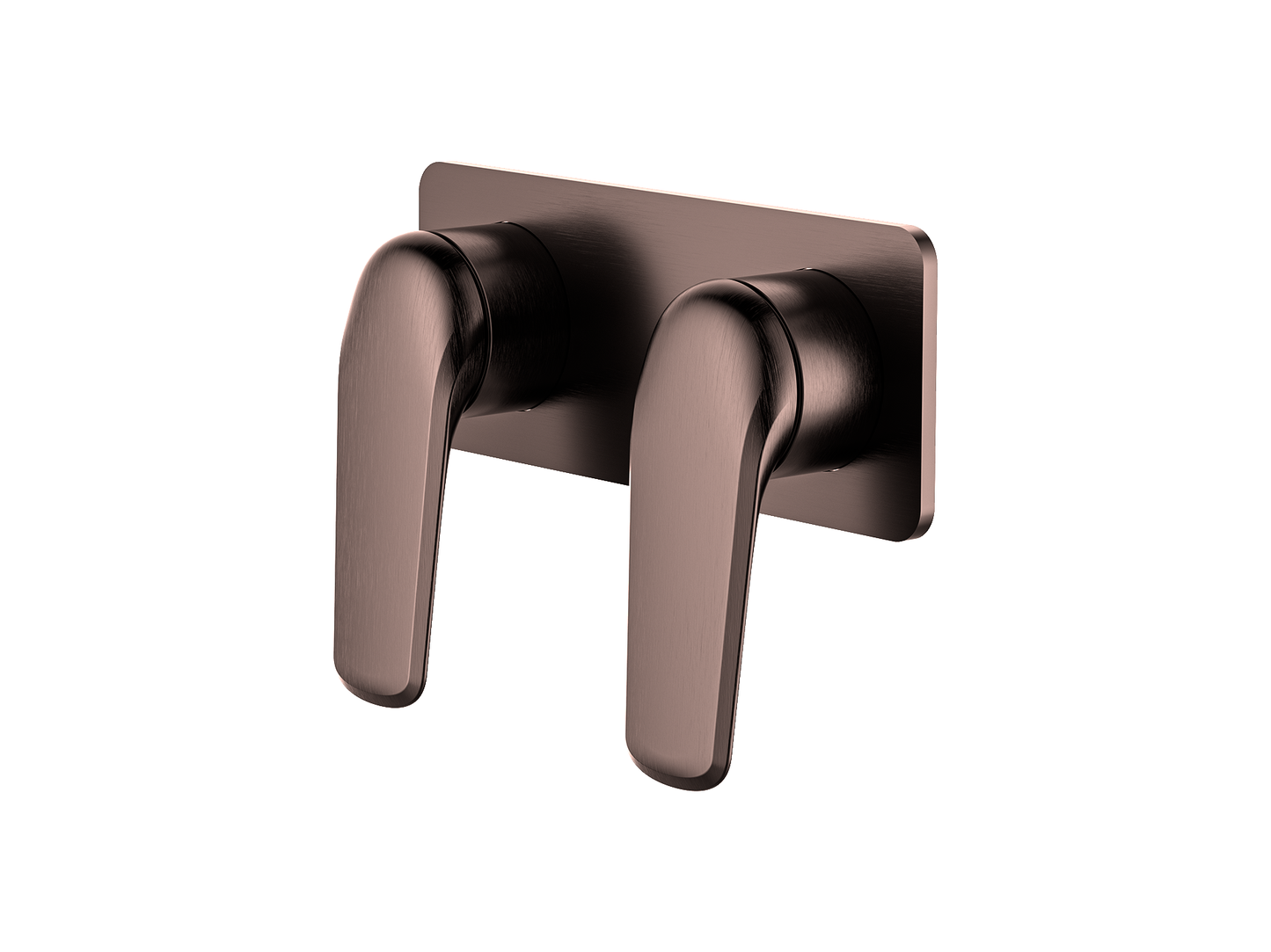 Sequoia Twin Shower/Bath Mixer Square Plate Antique Copper