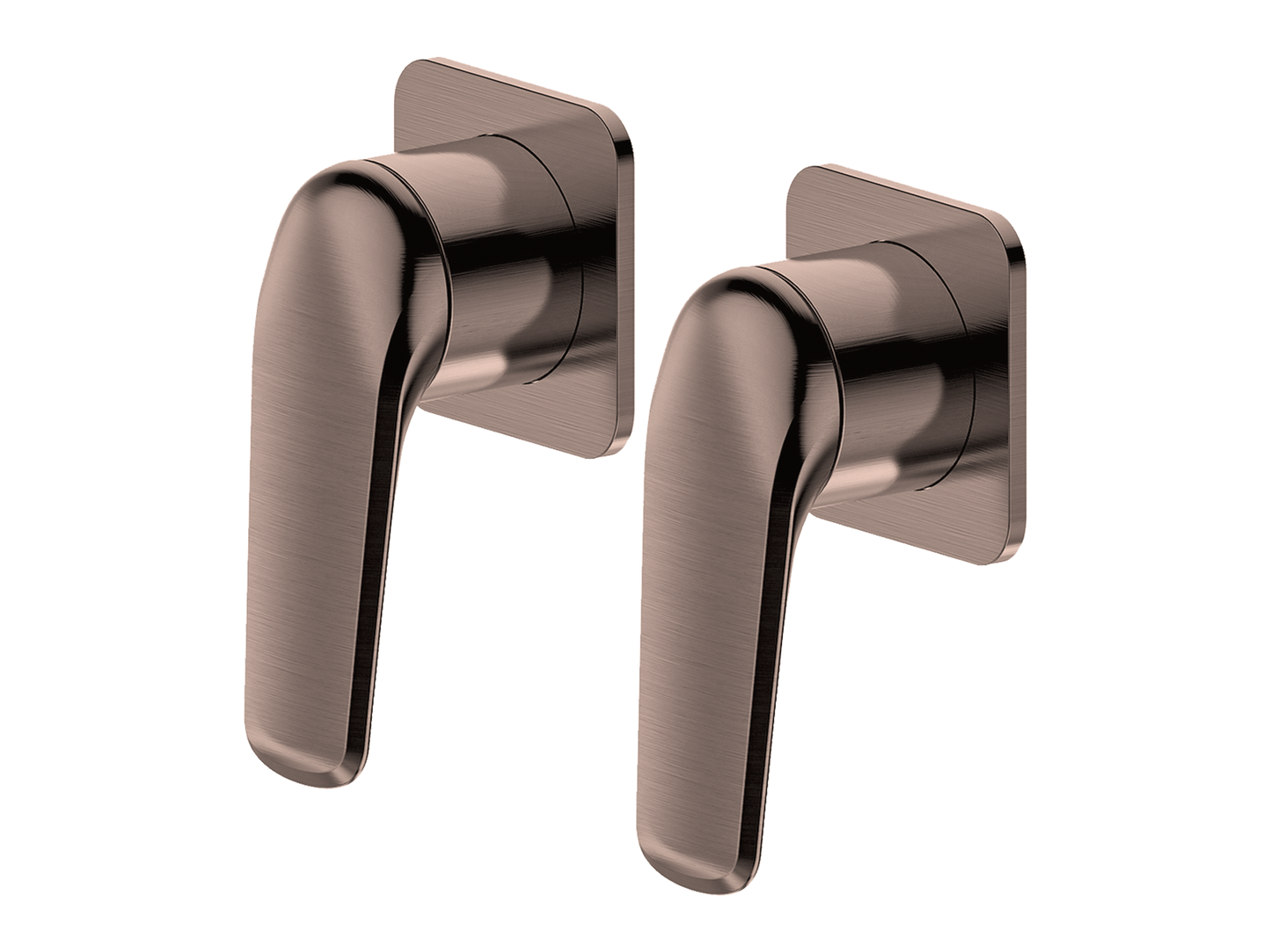 Sequoia Twin Shower/Bath Mixer Separate Square Plates