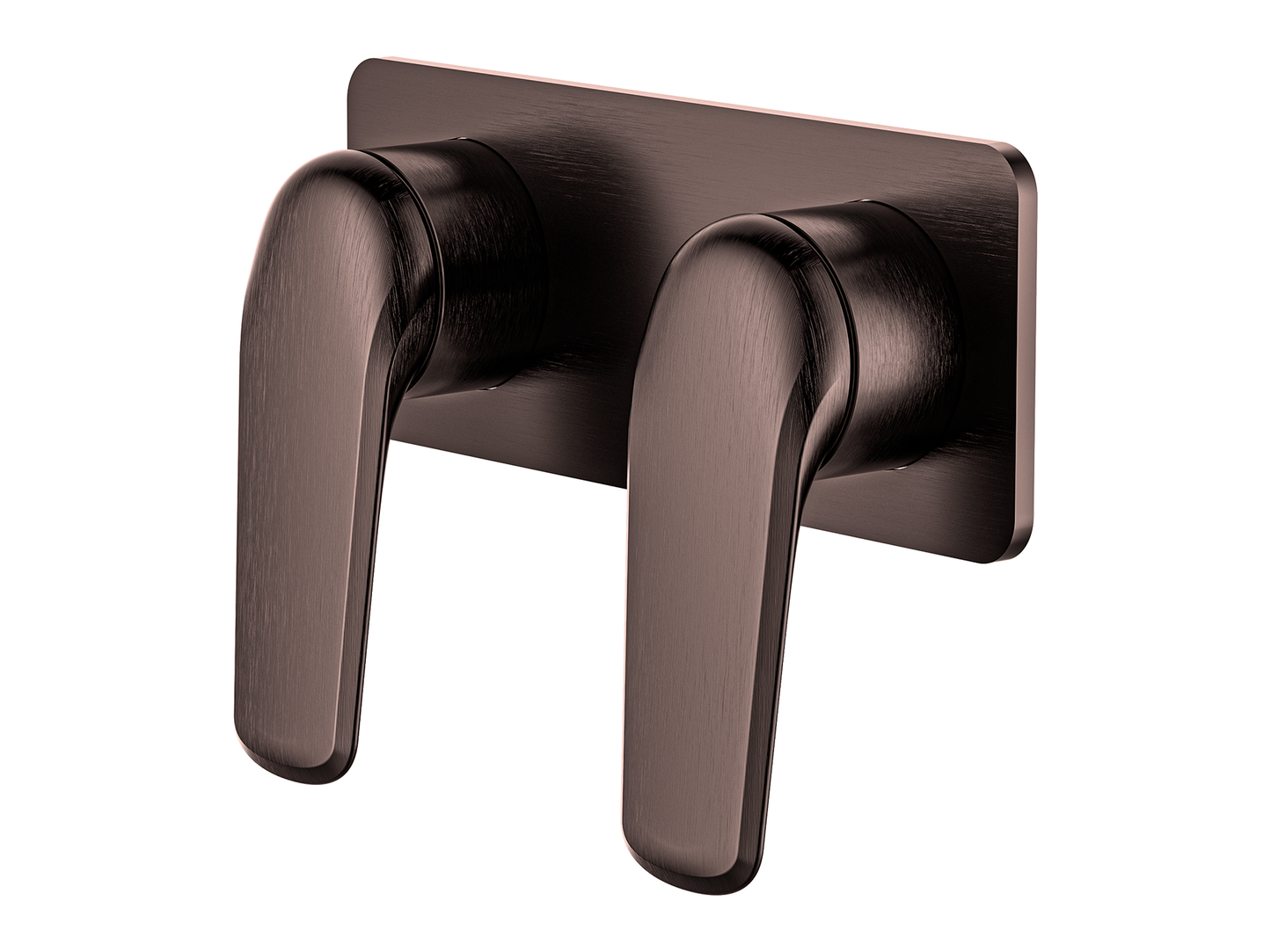 Sequoia Twin Shower/Bath Mixer Square Plate