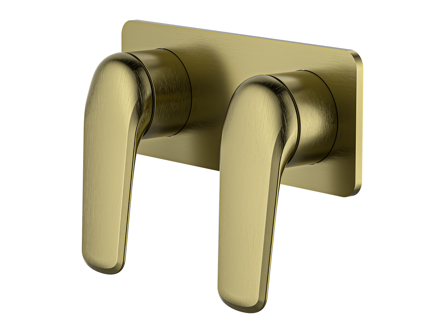 Sequoia Twin Shower/Bath Mixer Square Plate