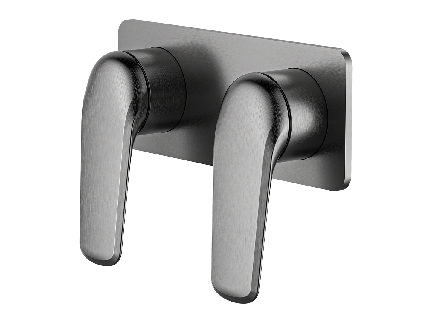 Sequoia Twin Shower/Bath Mixer Square Plate