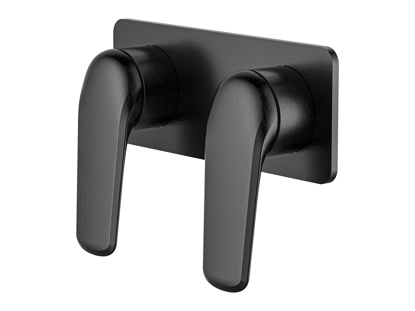 Sequoia Twin Shower/Bath Mixer Square Plate