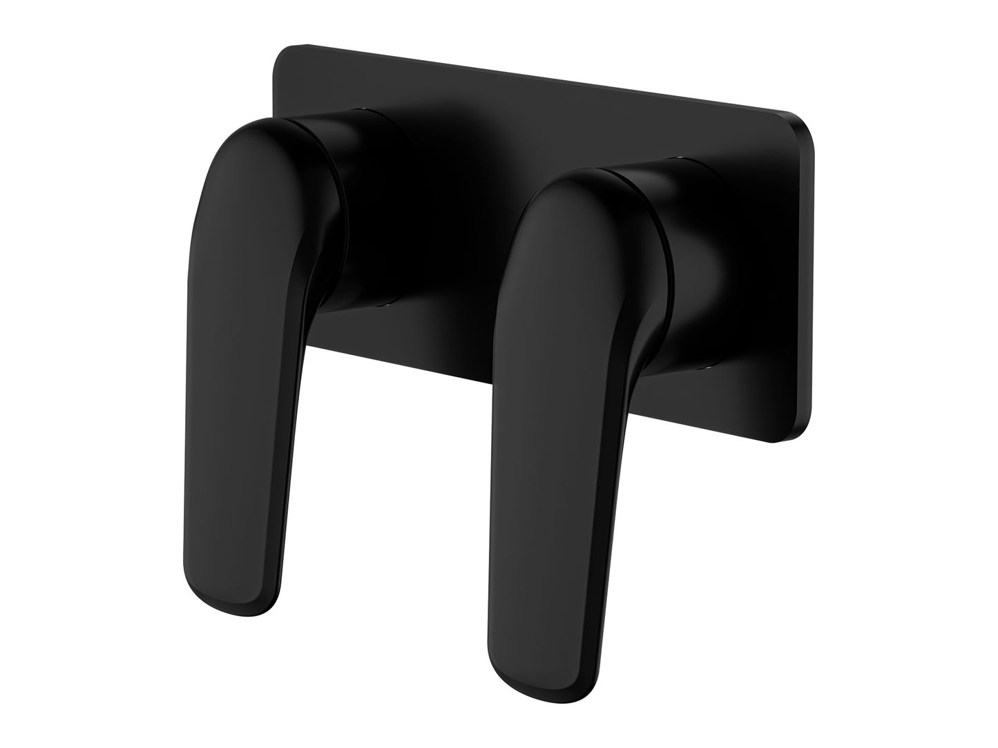 Sequoia Twin Shower/Bath Mixer Square Plate