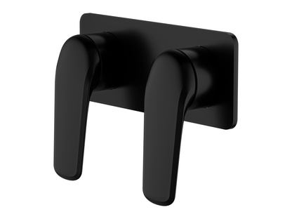 Sequoia Twin Shower/Bath Mixer Square Plate