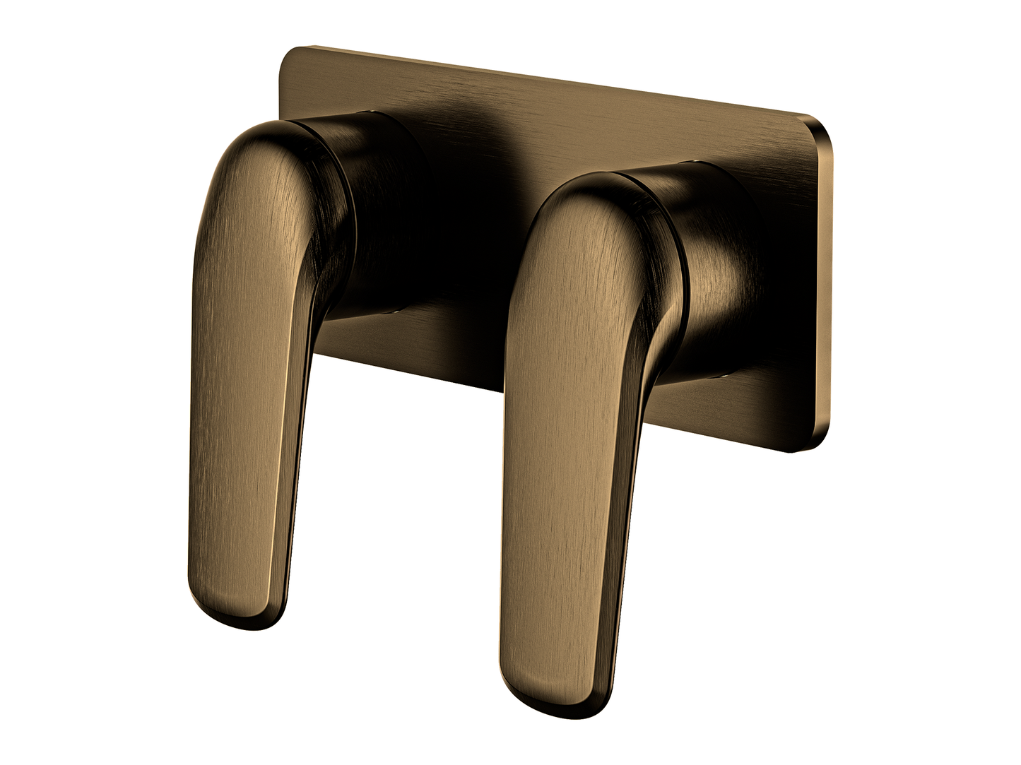 Sequoia Twin Shower/Bath Mixer Square Plate