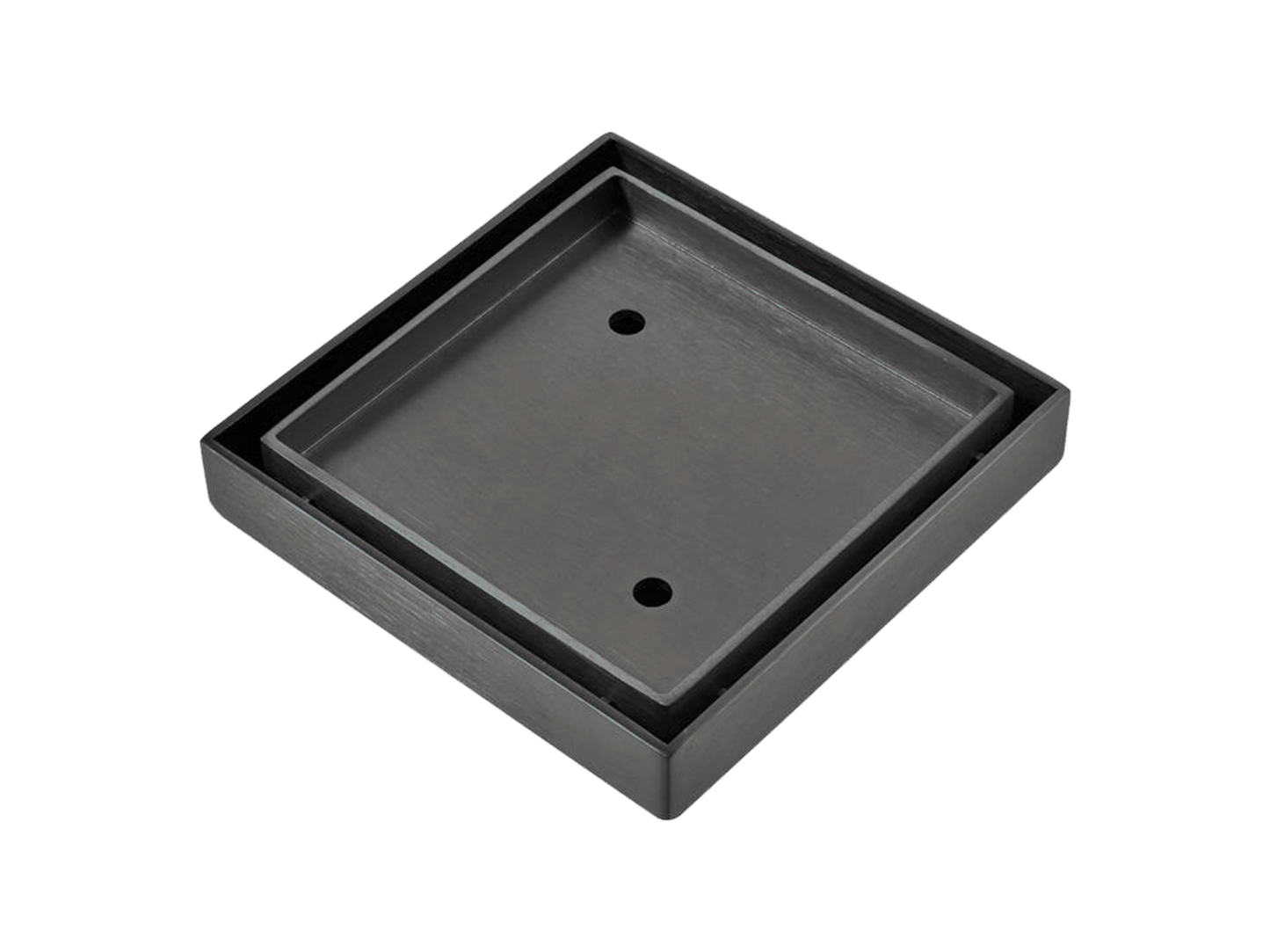 115 x 115mm SS304 Tile Insert Floor Grate Gun Metal