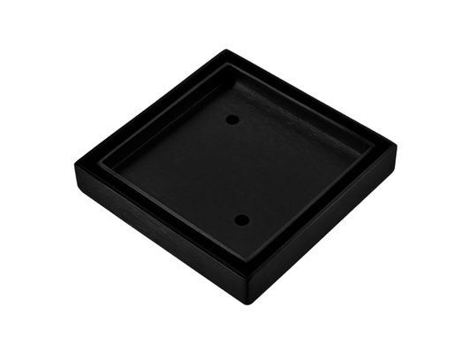 115 x 115mm SS304 Tile Insert Floor Grate Matte Black