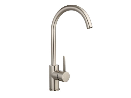 Willow Gooseneck Sink Mixer Brushed Nickel