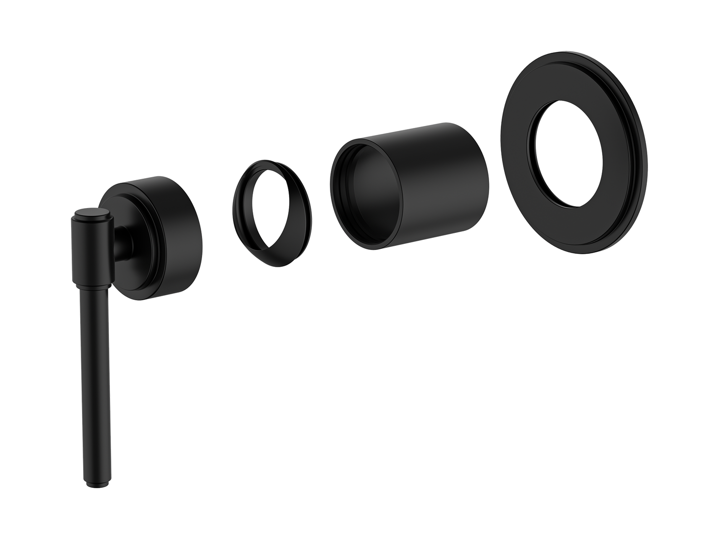 Wollemi Wall Shower/Bath Mixer Matte Black