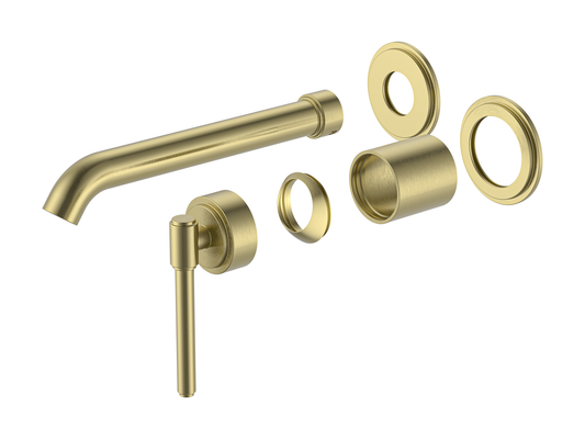 Wollemi Wall Basin/Bath Mixer Brushed Gold