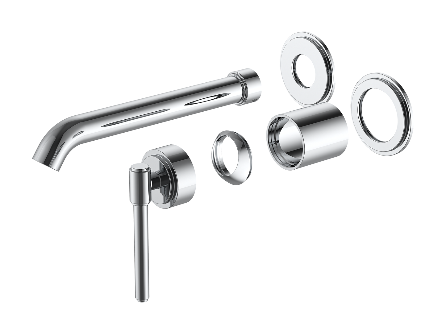 Wollemi Wall Basin/Bath Mixer Chrome