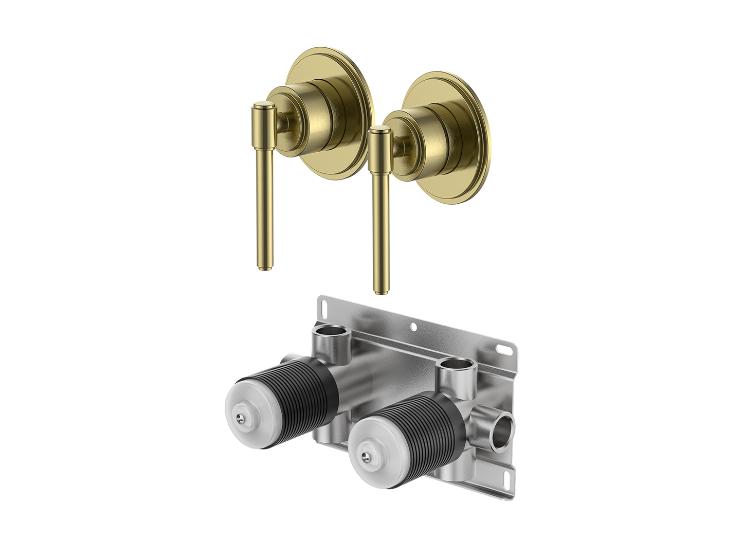 Wollemi Twin Shower/Bath Mixer Separate Plates