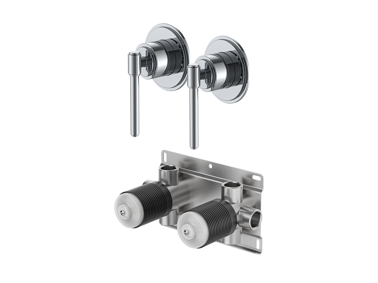 Wollemi Twin Shower/Bath Mixer Separate Plates