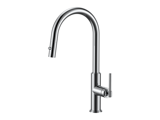 Wollemi Gooseneck Pullout Sink Mixer with Vegie Spray Chrome