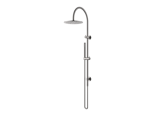 Wollemi Gooseneck Twin Shower Brushed Nickel