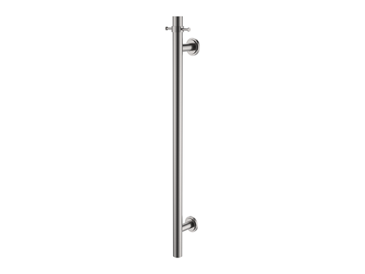 Wollemi Vertical Heated Towel Rail Brushed Nickel